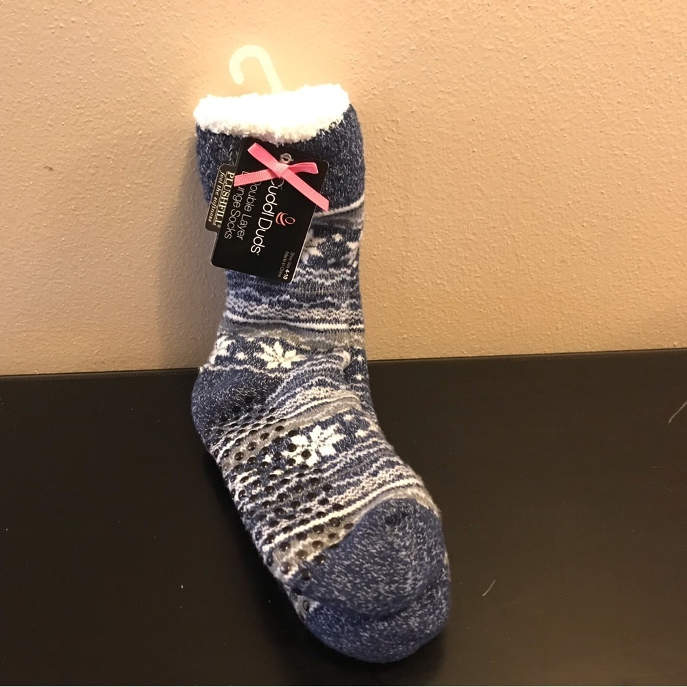 Cuddl Duds Medieval Blue Lounge Socks
